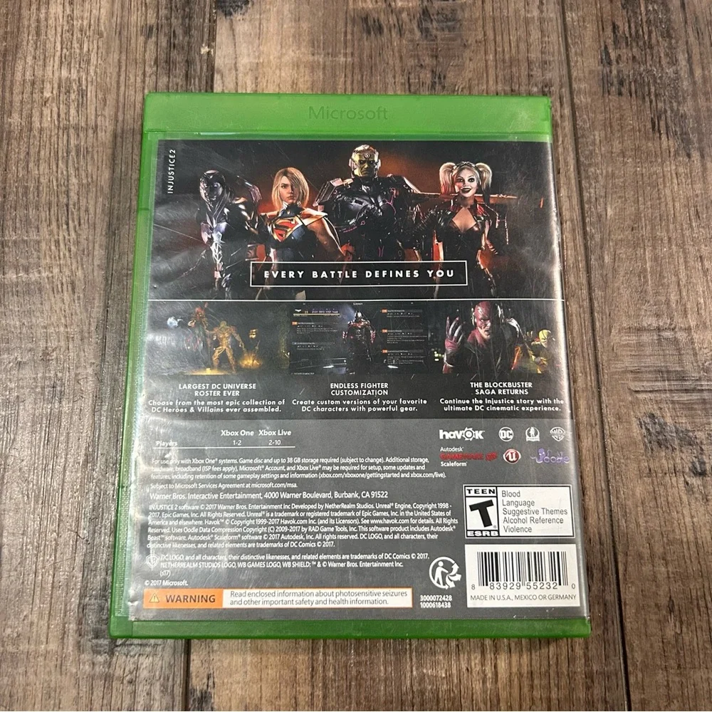Injustice 2 for‎ Xbox One - Green Case